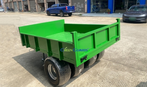 Trailer dump hidrolik pertanian bertenaga PTO OEM 3-10 ton, kapasitas 210*160*30cm, dengan rakitan ban inti