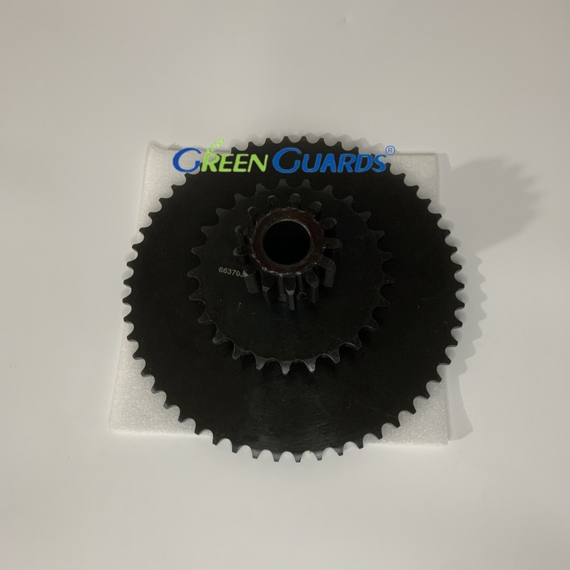 OEM Standar Pinion Double Sprocket G663703 Bagian pengganti peralatan rumput untuk mesin Turfco